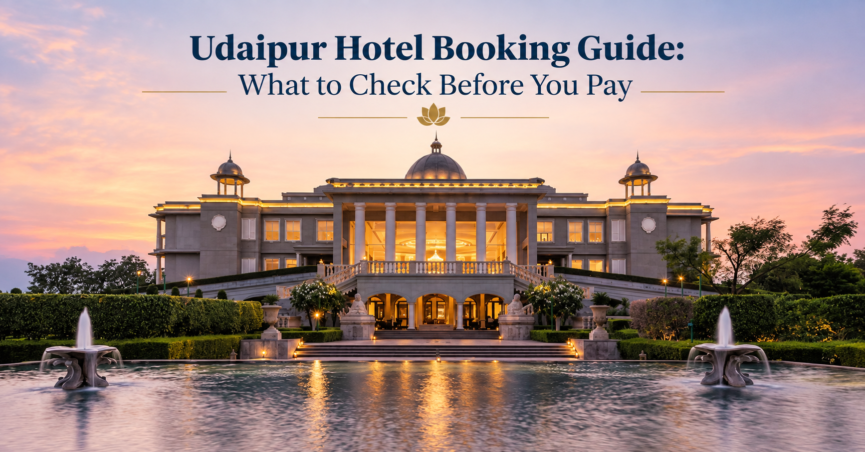 Udaipur Hotel Booking Guide: What to Check Before You Pay